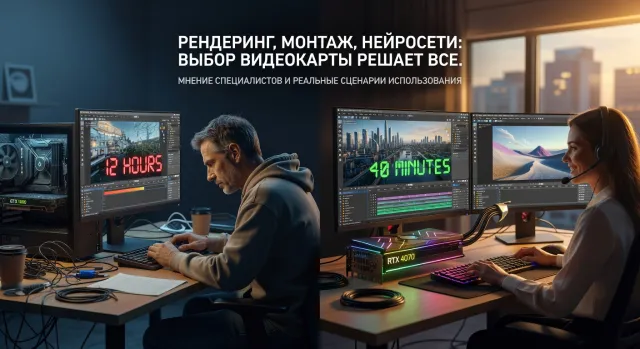 Видеокарта для ПК для работы: рендеринг, монтаж, нейросети — что брать — мнение специалистов и реальные сценарии использования